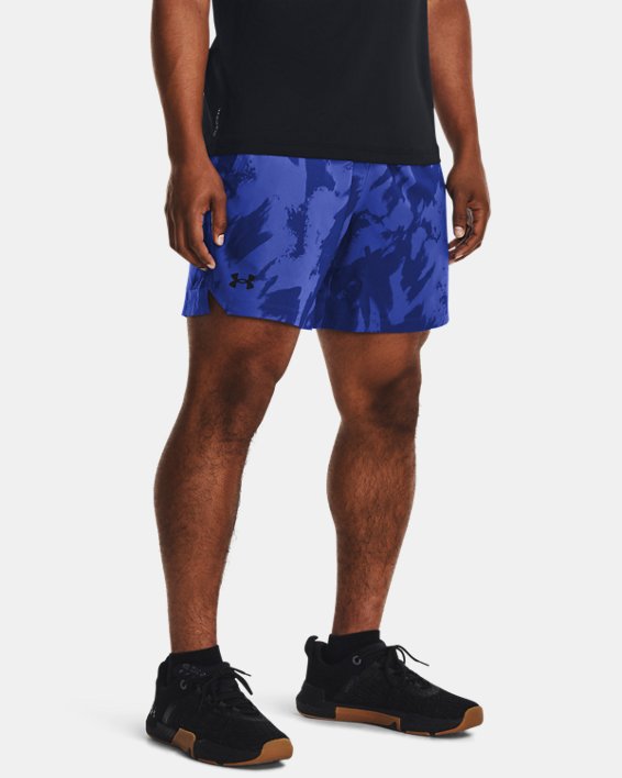 Men's UA Vanish Woven 6" Printed Shorts in Blue image number 0